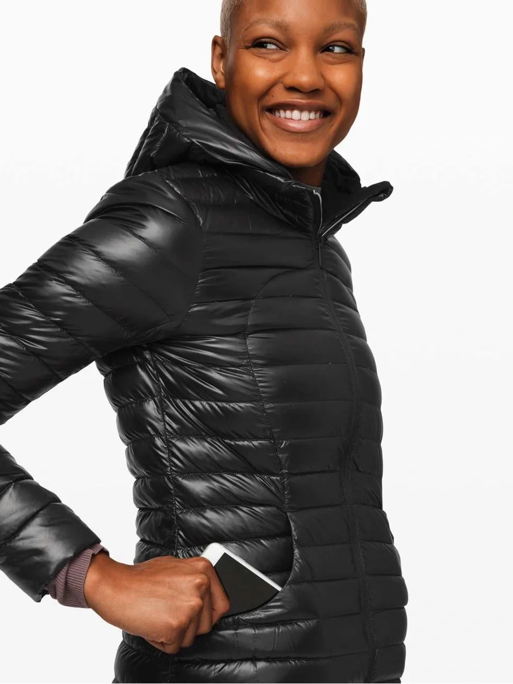 Lululemon Pack It Down Long Jacket *Shine Black 4